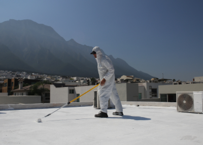 Elastomeric,Roof,Coating,In,Roof,Top